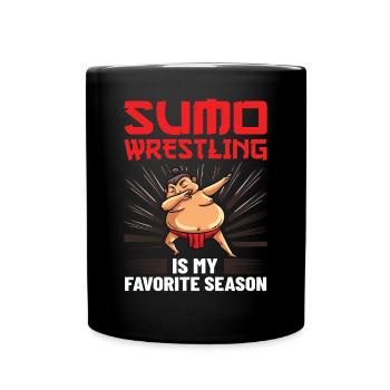 Sumo Ringen Ringkamp Ringersport Mawashi - Tasse einfarbig - Schwarz - Vorne