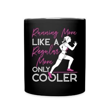 Running Runner Semi-Marathon Maman - Mug uni - noir - Devant