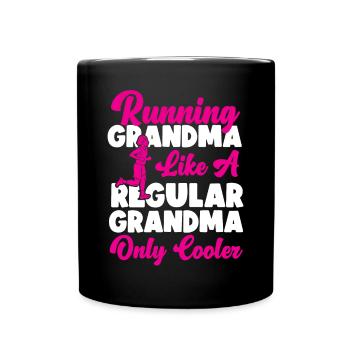 Running Runner Half Marathon - Full Colour Mug - black - Front