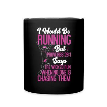 Running Runner Half Marathon - Tasse einfarbig - Schwarz - Vorne