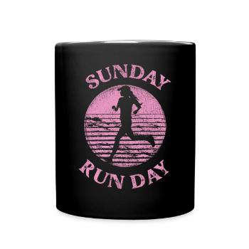 Running Runner Semi-Marathon Rétro - Mug uni - noir - Devant