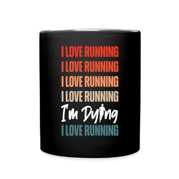 Running Runner Half Marathon - Tasse einfarbig - Schwarz - Vorne