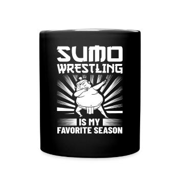 Sumo Ringen Ringkamp Ringersport Mawashi - Tasse einfarbig - Schwarz - Vorne