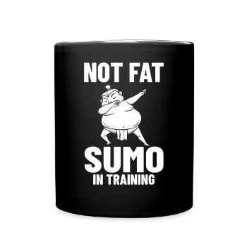 Sumo Ringen Ringkamp Ringersport Mawashi - Tasse einfarbig - Schwarz - Vorne