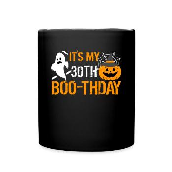 C’est ma 30ème chemise Boo-Thday Halloween - Mug uni - noir - Devant