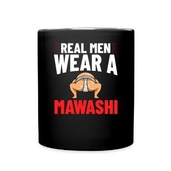 Sumo Ringen Ringkamp Ringersport Mawashi - Tasse einfarbig - Schwarz - Vorne