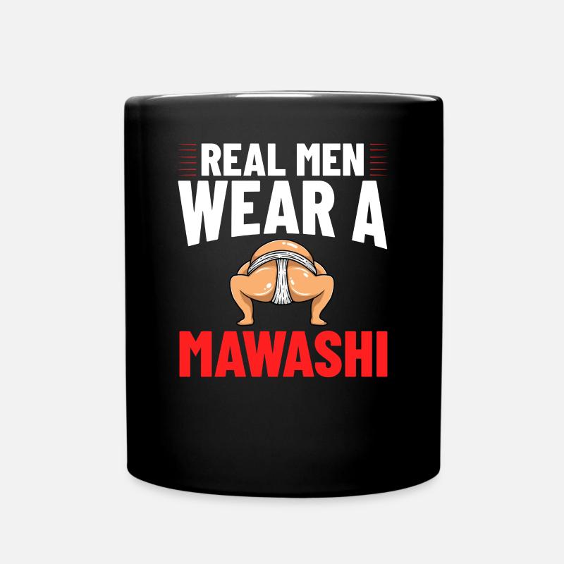 Sumo Ringen Ringkamp Ringersport Mawashi - Tasse einfarbig - Schwarz