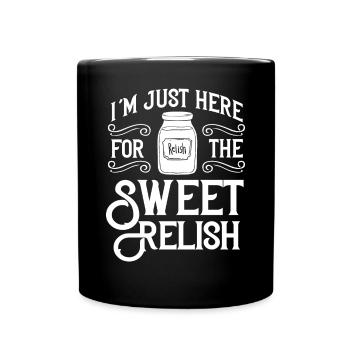Sweet Relish Pickles Bottle Spice Jar - Full Colour Mug - black - Front