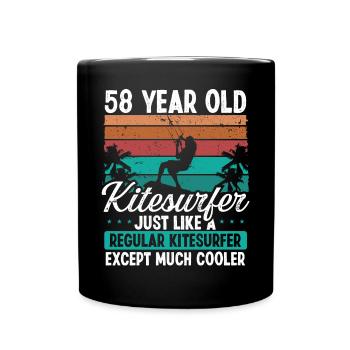 58 Anniversaire Kitesurf 58 ans Kitesurf - Mug uni - noir - Devant
