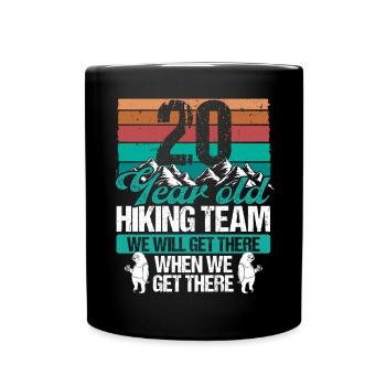 20 Birthday Sloth Hiking Mountains 20 Year Old - Tasse einfarbig - Schwarz - Vorne