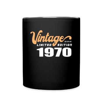Vintage Birthday Birthday Retro 1970 Limited - Full Colour Mug - black - Front