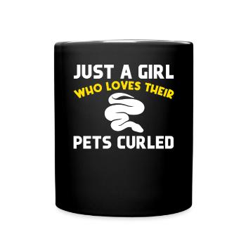 Banana Ball Python Just A Girl Who Loves Their - Tasse einfarbig - Schwarz - Vorne