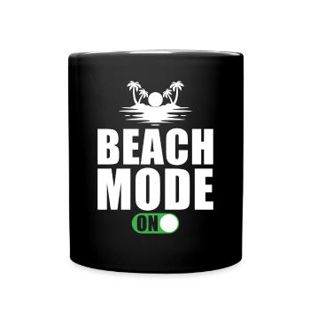 Mode plage vacances plage sur - Mug uni - noir - Devant