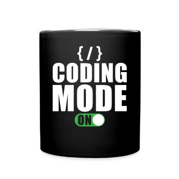 Coder Developer Programmer Gift - Full Colour Mug - black - Front