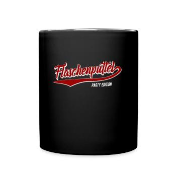 Flaschenputtel Party Edition Party Sauf Spruch - Tasse einfarbig - Schwarz - Vorne