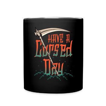 Halloween a un jour maudit Malédiction Faucheuse - Mug uni - noir - Devant