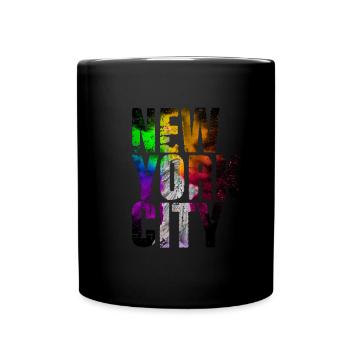 New York Statue of Liberty USA America Big Apple - Full Colour Mug - black - Front