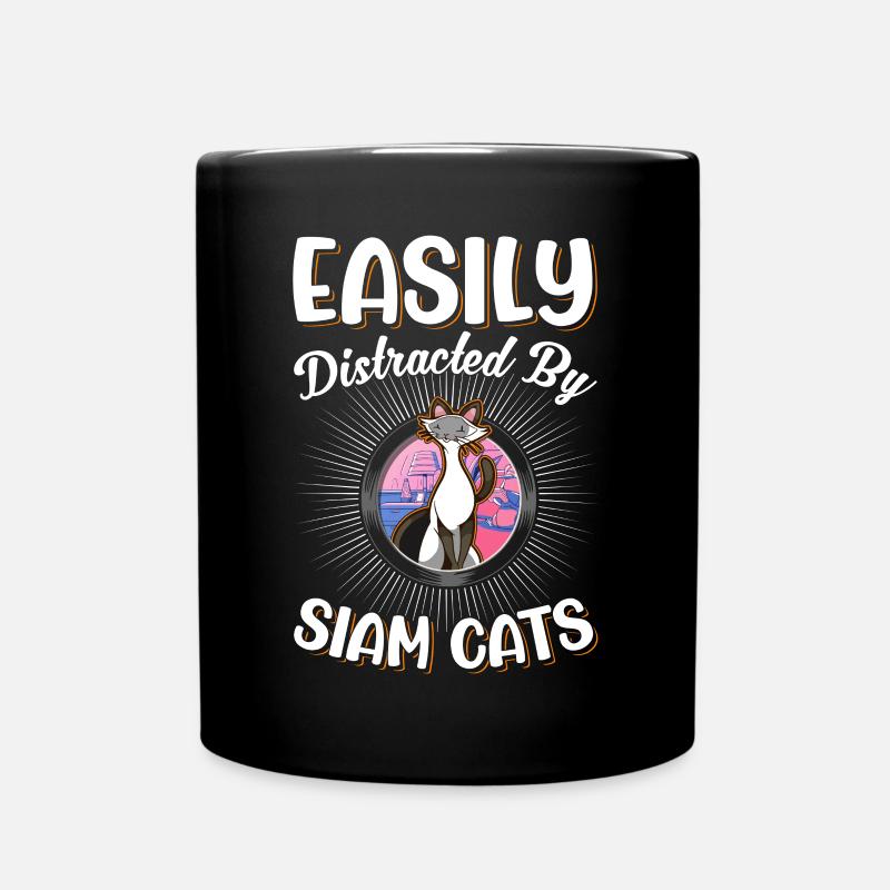 Siamkatze Siam Cat Siamesische Katze - Tasse einfarbig - Schwarz