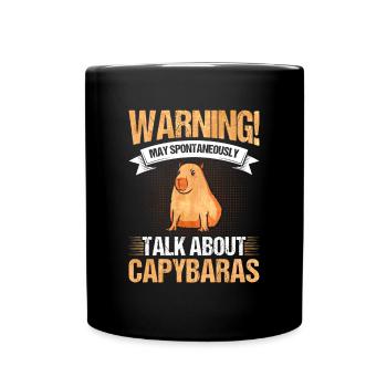 May spontaneously talk about Capybaras - Tasse einfarbig - Schwarz - Vorne
