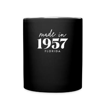 Made 1957 in Florida. Cute Birthday Party - Full Colour Mug - black - Front