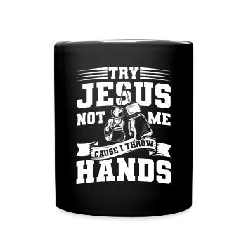 Essayez Jésus - Mug uni - noir - Devant