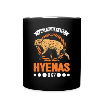 J’aime vraiment Hyenas Earth Wolf Hyena - Mug uni - noir - Devant
