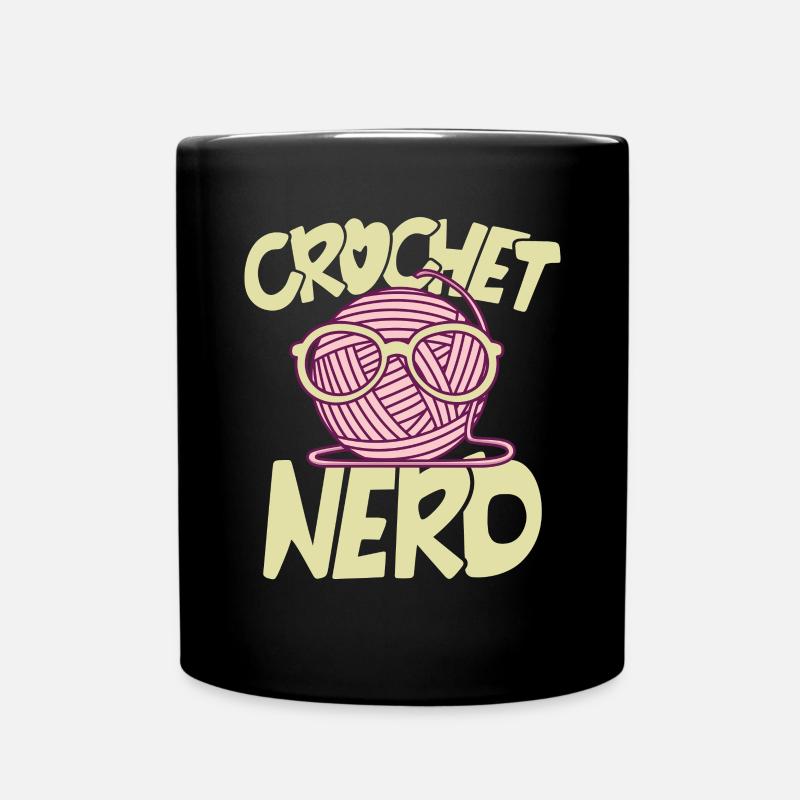 Häkel Nerd - Tasse einfarbig - Schwarz