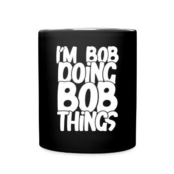 Doing bobsleigh stuff - Full Colour Mug - black - Front