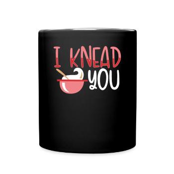 Je te pétris la pâte - Mug uni - noir - Devant