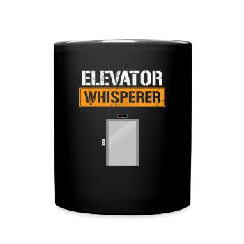 elevator whisperer, mechanic elevator - Full Colour Mug - black - Front