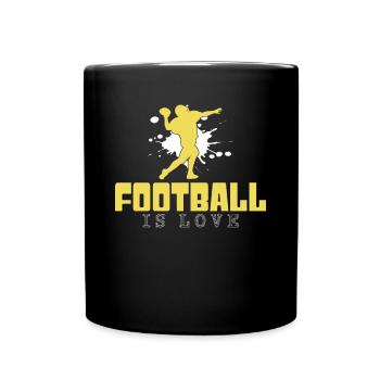 football - Tasse einfarbig - Schwarz - Vorne