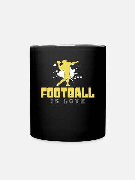 football - Tasse einfarbig - Schwarz