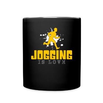 Joggen - Tasse einfarbig - Schwarz - Vorne