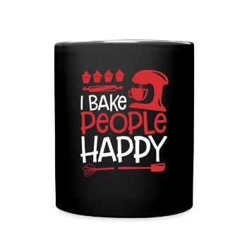 Je fais des gens heureux - Mug uni - noir - Devant