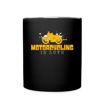 Motorrad - Tasse einfarbig - Schwarz - Vorne