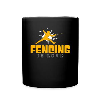 Fechten - Tasse einfarbig - Schwarz - Vorne