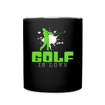 Golf - Tasse einfarbig - Schwarz - Vorne