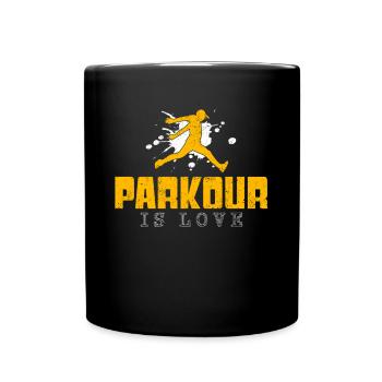 Dicton Parkour - Mug uni - noir - Devant