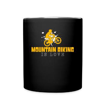 mountain biking - Tasse einfarbig - Schwarz - Vorne