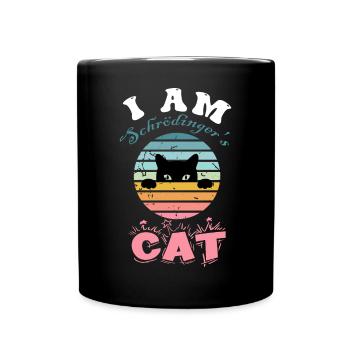 I am Schrödinger's cat sunset - Full Colour Mug - black - Front