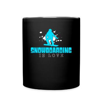 Snowboarding - Tasse einfarbig - Schwarz - Vorne