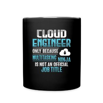 Cloud Administrator Cloud Devops - Full Colour Mug - black - Front