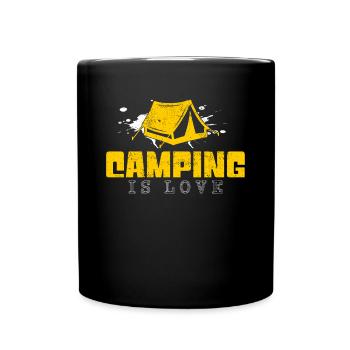 slogan de camping - Mug uni - noir - Devant