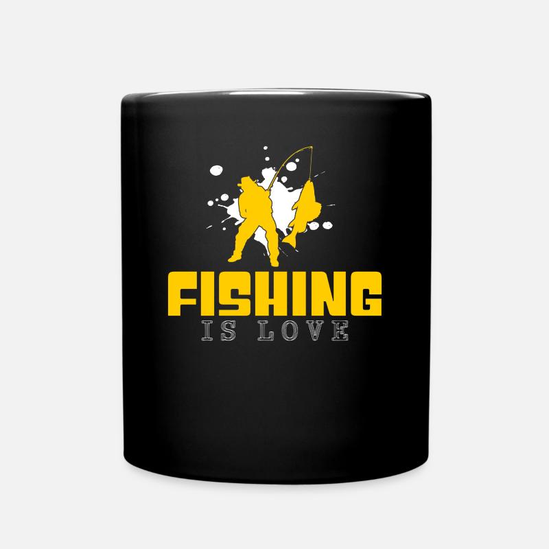 Dicton de pêche - Mug uni - noir
