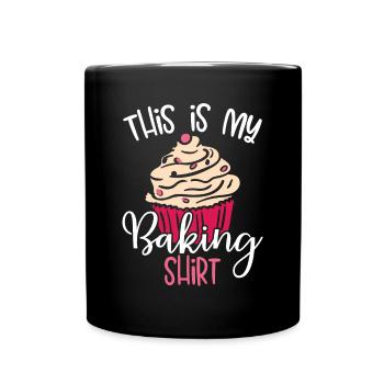 This is my cheek shirt - Full Colour Mug - black - Front
