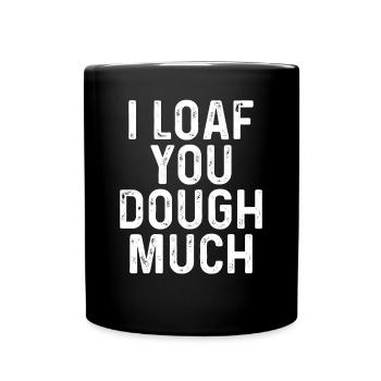 Je t’aime beaucoup la pâte - Mug uni - noir - Devant