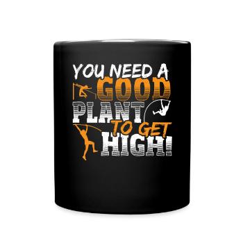 Pole vault design for a high jump fan - Full Colour Mug - black - Front
