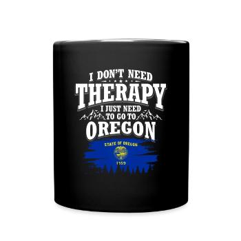 Oregon - Tasse einfarbig - Schwarz - Vorne
