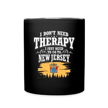 New Jersey - Tasse einfarbig - Schwarz - Vorne