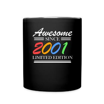 2001 - Jahrgang 2001 - Tasse einfarbig - Schwarz - Vorne